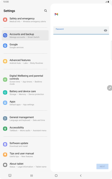 Press the field below 