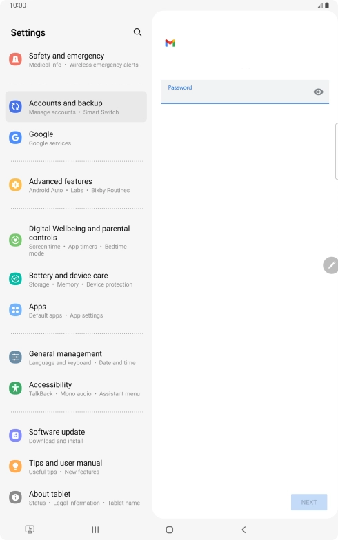 Press the field below 
