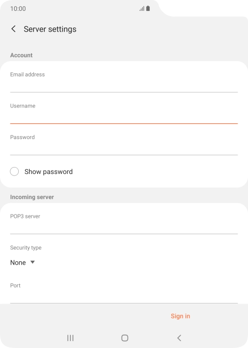Press the field below 