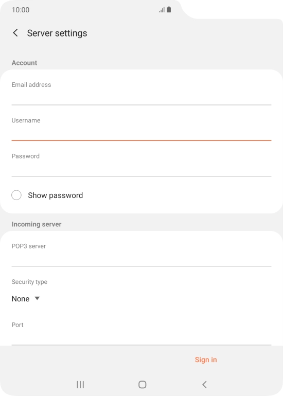 Press the field below 