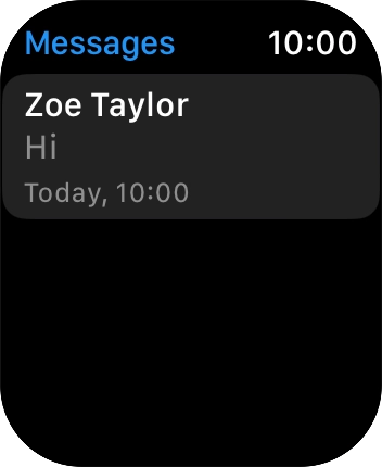 Press the required text message.