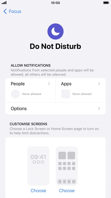 Press People and follow the instructions on the screen to select which contacts you would like to receive calls and notifications from when Do Not Disturb is turned on.