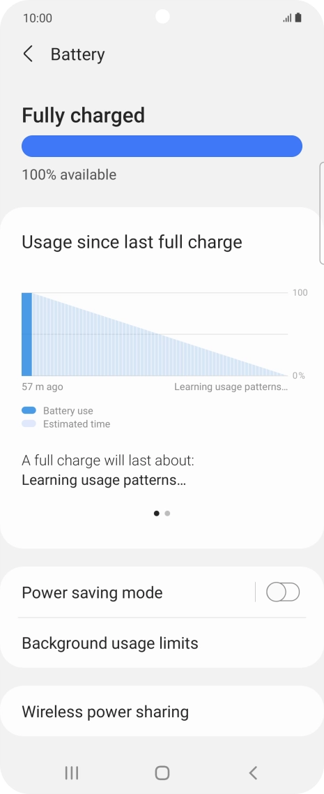 Press Power saving mode.