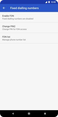 Press Enable FDN.