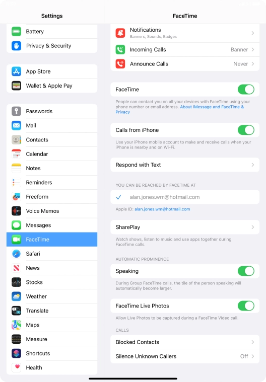 Press Blocked Contacts.