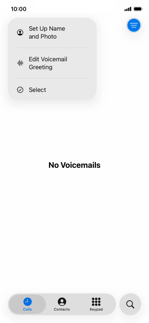 Press Edit Voicemail Greeting.
