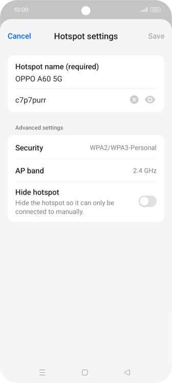 Press the field below 