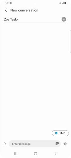 Press the SIM icon to select the required SIM.