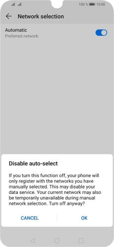 Press OK and your phone will search for networks.