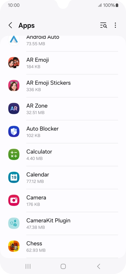 Press the required app.