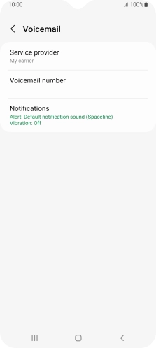 Press Voicemail number.