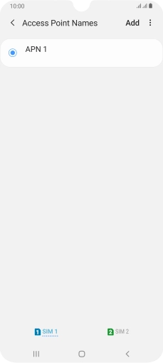 Press the required SIM.