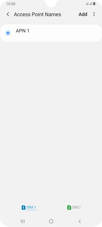 Press the required SIM.