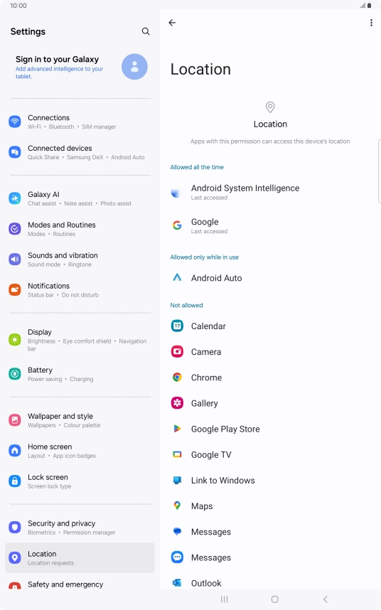 Press the required app.