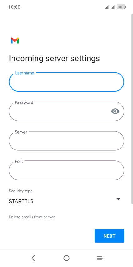Press the field below 
