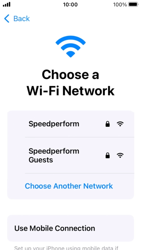 Press the required Wi-Fi network.