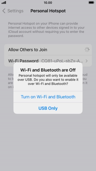 If Wi-Fi is turned off, press Turn on Wi-Fi and Bluetooth.