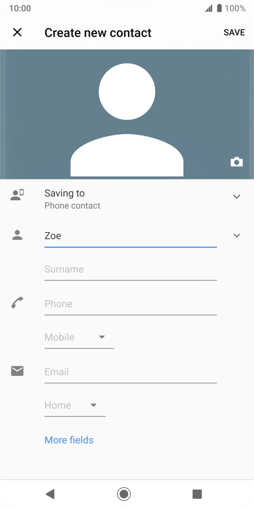 Press Surname and key in the last name.
