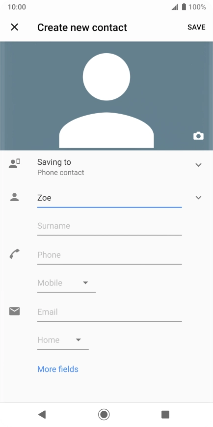 Press Surname and key in the last name.