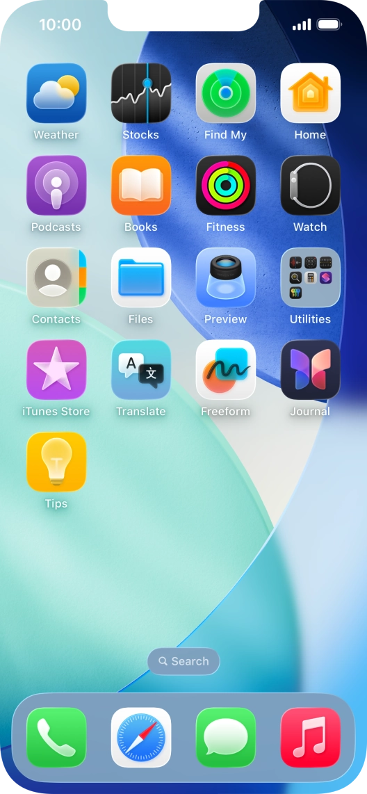 Press and hold anywhere on the home screen.