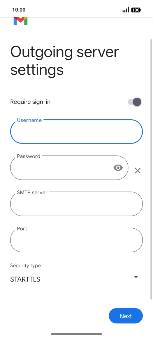 Press the field below 
