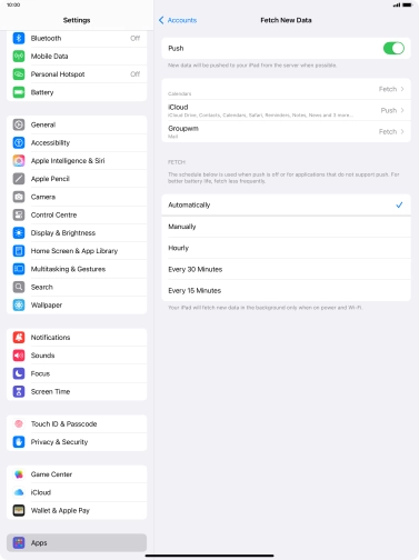 Press the indicator next to 