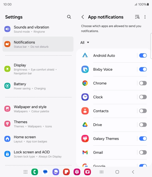 Press the drop down list.