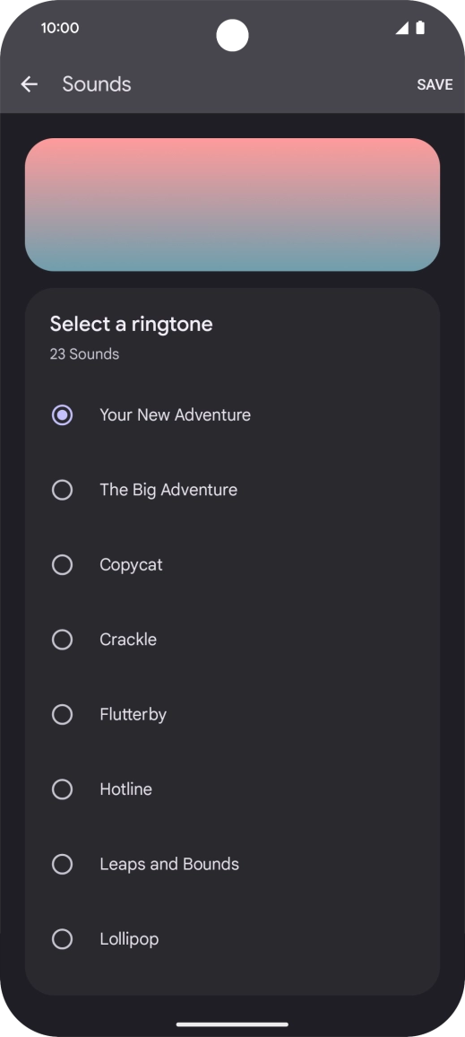 Press the required ring tones to hear them.