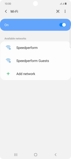 Press the required Wi-Fi network.
