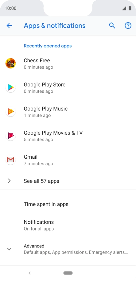 Press See all ‹› apps.