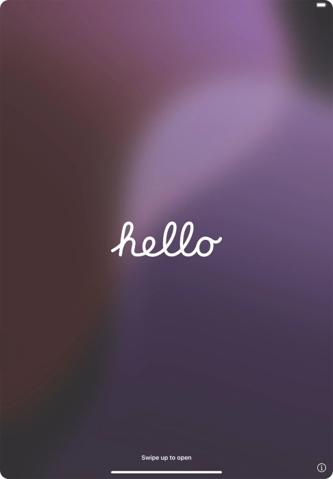 Slide your finger upwards starting from the bottom of the screen.