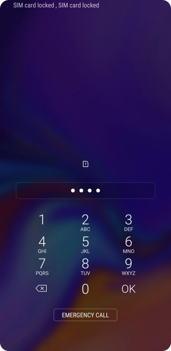 If you're asked to key in your PIN, do so and press OK. The default PIN is 1111.