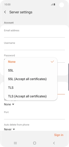 Press None to turn off the function.