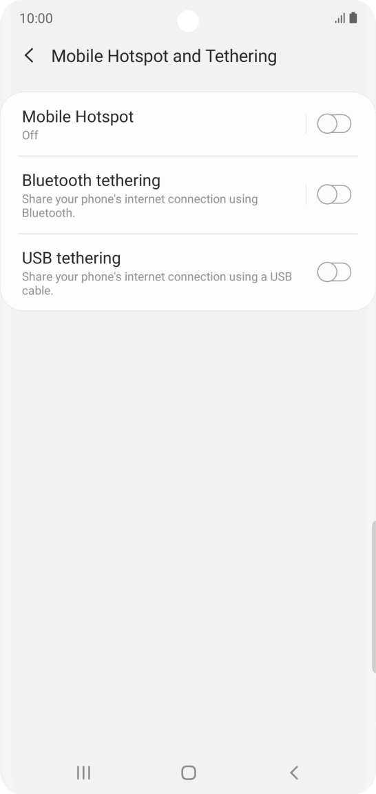 Press Mobile Hotspot.