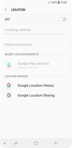 Press the indicator to turn the function on or off.