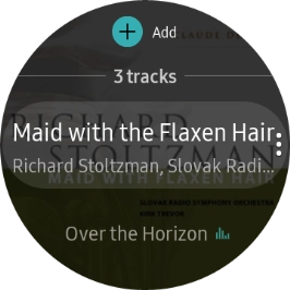 Press the required audio file.