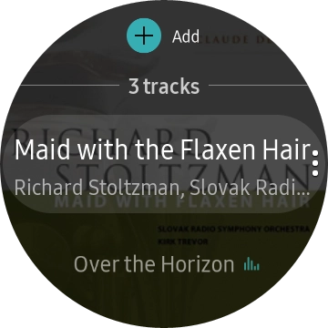 Press the required audio file.