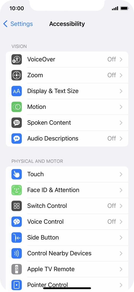 Press the required category below 
