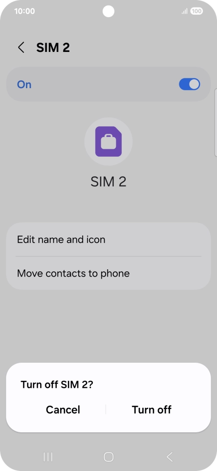 If you turn off use of the price plan, press Turn off.