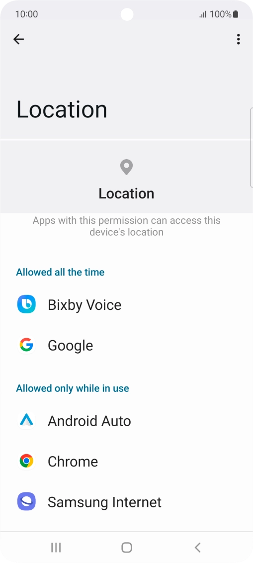 Press the required app.