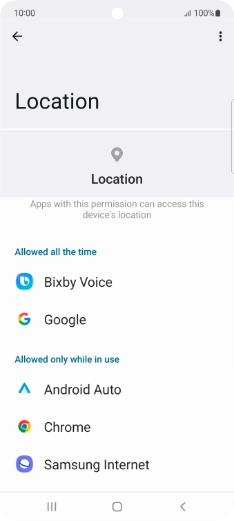 Press the required app.