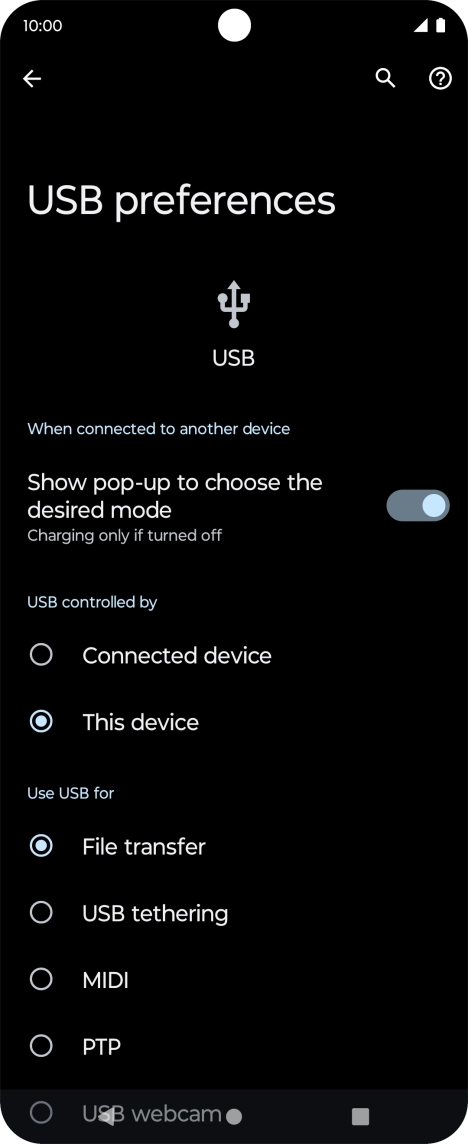 Press File transfer.