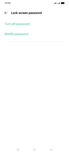 Press Turn off password.