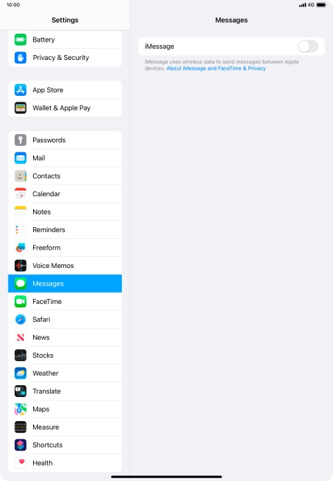 Press the indicator next to 