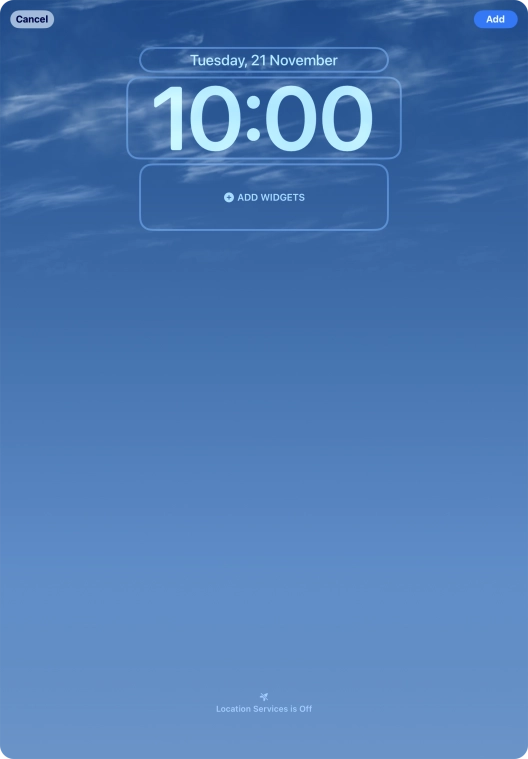 To customise the way the lock screen date is displayed, press the date widget and follow the instructions on the screen to find the required widget display mode.