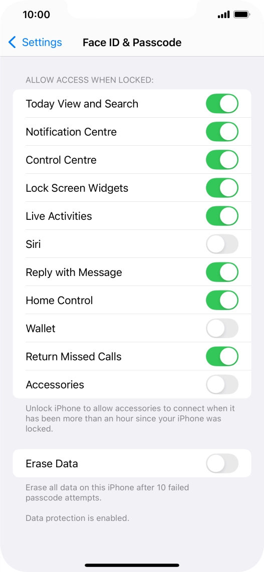Press the indicator next to 