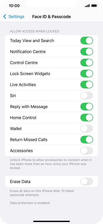 Press the indicator next to 