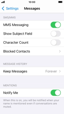 Press the Home key to return to the home screen.