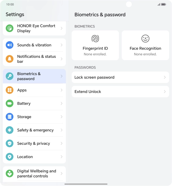 Press Fingerprint ID.