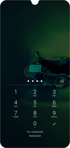 If you're asked to key in your PIN, do so and press the confirm icon. The default PIN is 1111.